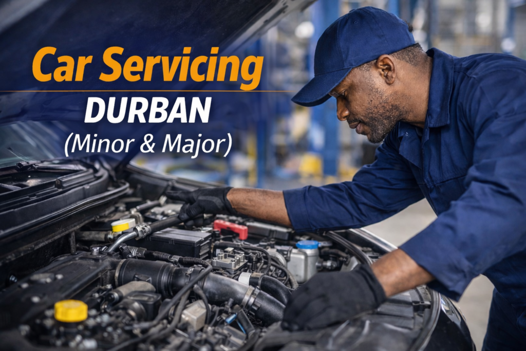 Mobile mechanic performing a car service in Durban (minor and major servicing)