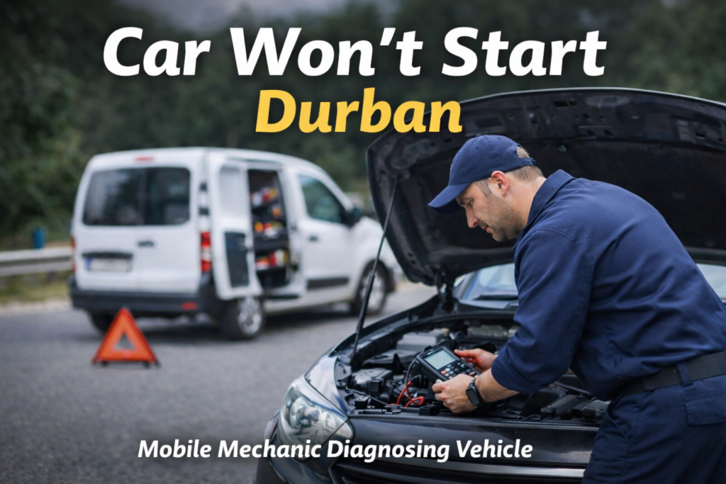 Car won’t start Durban mobile mechanic diagnosing vehicle